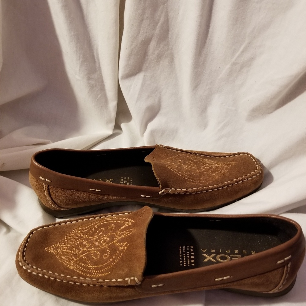 Geox Respira driving moccasin 38/7.5-8 US brown - Picture 4 of 8